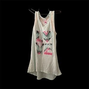 Women's Sleeveless Top with Graphic Design